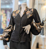 Puzzle sleeve hook and eye shirt with over print ( Available to order)