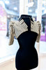 Scala bolero in black and white stripe ( In Stock )