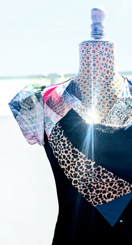 Voile and sequins cap sleeve 2 ( one-off )