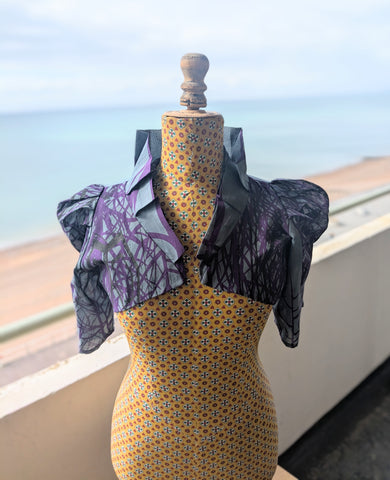 Forest print cotton voile bolero ( One Off )