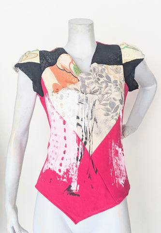 Voile and silks cap sleeve ( one-off )