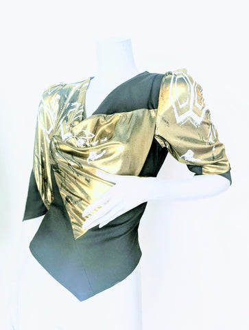 Gold and black half sleeve ( one off )