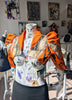 Print and obi brocade bolero
