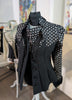 Scala jacket with cotton dot cutaways ( made to order )
