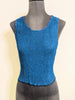 Pleated sheer vest top