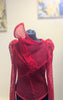 Piano long sleeve with wired funnel neck