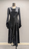 Swirl dress in dot voile and jersey ( made to order )