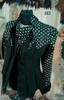 Scala jacket with cotton dot cutaways ( made to order )