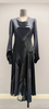 Swirl dress in dot voile and jersey ( made to order )