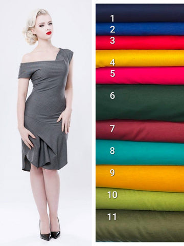 Ponte Roma Jersey selected shades Cowl Neck Dress ( available to order )