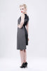 Black and Grey Shadow-Cut Shift Dress