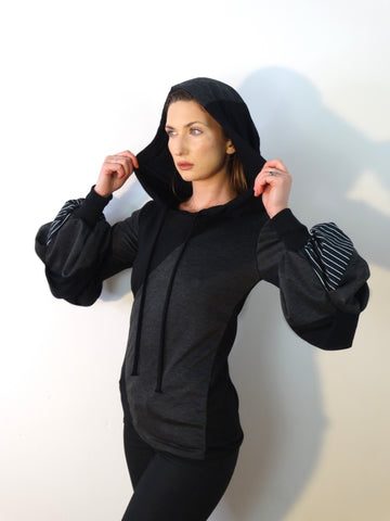 Puzzle sleeve hooded top ( Made to Order )